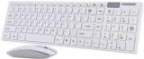 Techgear High Quality Ultra Thin White 2.4G Cordless Wireless Keyboard And Mouse Wireless Laptop Keyboard