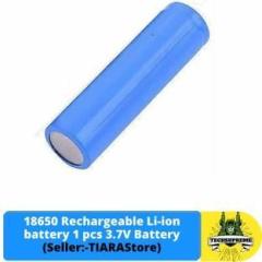 Techsupreme 18650 Rechargeable Li ion battery 1 pcs 3.7V Battery