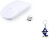 Terabyte White Ultra Sleek Slim 2.4 Ghz Nano Receiver For PC Laptop Wireless Optical Mouse (USB)