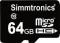 Simmtronics HI SPEED 64 GB MicroSDHC Class 10 90 MB/s Memory Card