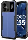 Vaprif Back Cover For POCO C55, REDMI 12C, Transparent Hybrid Hard PC Back TPU Bumper (Transparent, Shock Proof, Pack Of: 1)