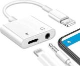 Wishmechstore Lightning To 3.5mm Headphones Dongle Jack Adapter For IPhone, 2 In 1 Charger 10 W Adapter (Power Cord Included)