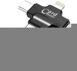 A One Retail 4 In 1 Type Lightning Micro C Micro Memory Card Reader Sd Card Reader Cle Usb For Android Smarter Ipad Phone / Iphone Otg Card Reader