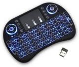 Ablue Clipper Mini 2.4GHz USB Wireless Keyboard with Touchpad Mouse for Windows PC, Raspberry Pi, Android TV Box, Slideshow Presenter, and More. Portable QWERTY Keypad Features Enhanced Function Keys LED Backlit Wireless Multi device Keyboard