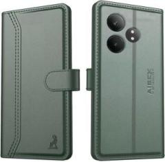 Aibex Flip Cover for Realme GT 6T 5G|Vegan PU Leather, Foldable Stand & Pocket |Magnetic (Cases with Holder, Pack of: 1)