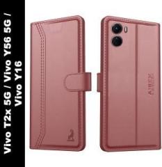 Aibex Flip Cover for Vivo T2x 5G / Vivo Y56 5G / Vivo Y16 4G|Vegan PU Leather|Foldable Stand & Pocket |Magnetic (Cases with Holder, Pack of: 1)