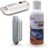 Amkette 152WH 100 Ml Ultra Portable Cleaning Kit With Nano Fiber Cloth Brush With Free Additional Antibacterial Liquid Solution For Mobiles, Laptops