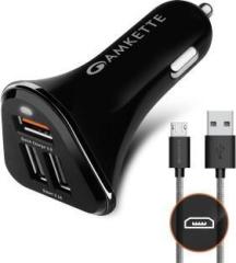 Amkette 18 W Qualcomm 3.0 Turbo Car Charger (With USB Cable)