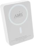 Ams 12000 mAh 22.5 W Wired & Wireless With MagSafe Compact Pocket Size Power Bank (Lithium Polymer, Fast Charging for Mobile)