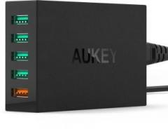 Aukey PA T1 54W 5 Port USB Desktop Wall Charger QC 2.0 Mobile