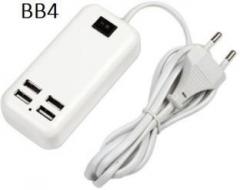 BB4 15W USB 4 PORTS DESKTOP TRAVEL HUB 1.5M LINE WALL POWER Adapter for ALL CHARGEABLE DEVICES Mobile Charger