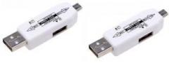 Bb4 PACK OF 2 Micro Usb OTG TF / SD Flash Memory With Male And Female Card Reader