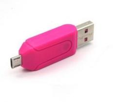 Bb4 USB 2.0 + Micro USB OTG SD T Flash Adapter for Cell Phones PC Card Reader