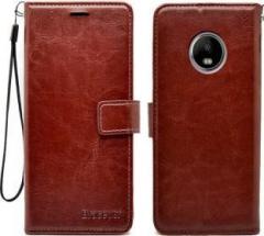 Bracevor Flip Cover for Motorola Moto G5 Plus (Leather)