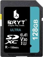 Bryt A1 V30 UHS I U3 High Capacity SD Card 128 GB SDXC Class 10 180 MB/s Memory Card