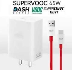 Clat 65 W SuperVOOC 6 A Wall Charger for Mobile with Detachable Cable (Cable Included)