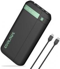 Coolnut 20000 mAh Power Bank (Ultra High Capacity, Fast Charging with 3 USB Ports, Lithium ion)