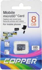 Copper 8 GB MicroSD Card Class 4 Memory Card