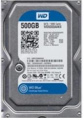 D S Refurbished WD Blue 500 GB Desktop Internal Hard Disk Drive (HDD, Desktop SATA Internal Hard Disk Drive (HDD) with 1 Year Warranty, HDD, Interface: SATA)