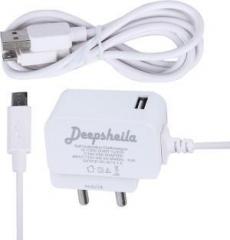 Deepsheila 2.1A. DUAL PORT FAST CHARGER WITH MICRO USB SYNC/DATA CABLE Mobile Charger (Cable Included)