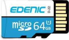 Edenic 64 GB 64 GB MicroSD Card Class 10 30 MB/s Memory Card