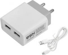 Esn 999 Smart 3.4 Amp Dual Port Fast Charger With Charge & Sync USB Cable Mobile Charger (Cable Included)