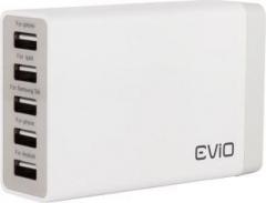 Evio SPEEDCHARGE 5 Port USB Wall Charger Mobile Charger