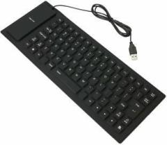 Fku 85 Keys Flexible Keyboard USB Interface Foldable and Dustproof Waterproof Wired USB Laptop Keyboard