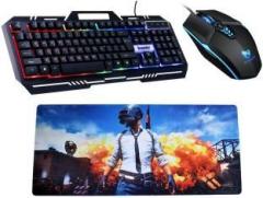 Fku RGB GAMING KEYBOARD, TWOLF RGB 3200DPI WIRED GAMING MOUSE, 800X300X2MM MOUSE PAD Wired USB Gaming Keyboard