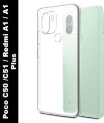 Flipkart Smartbuy Back Cover for POCO C50, C51, Mi A1, Redmi A1 Plus (Transparent, Grip Case, Silicon, Pack of: 1)