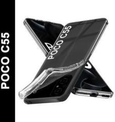 Flipkart Smartbuy Back Cover for POCO C55 (Transparent, Grip Case, Silicon, Pack of: 1)