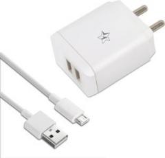 Flipkart Smartbuy Dual Port 3.1A Fast Charger with Charge & Sync USB Cable (Cable Included)