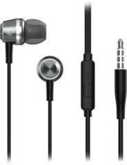 Flipkart Smartbuy Rich Bass Wired Metal Headset With Mic (Gun Metal, In the Ear)