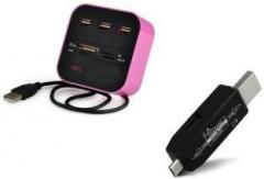 Freya All In One + Usb Hub 3 Port 2.0 Card Reader WITH Micro USB OTG USB ADAPTOR Card Reader