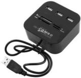 Gadget Deals All In One USB Hub Combo 3 USB Ports And All In One Card Reader, USB 2.0, For Pen Drives / Cameras / Mobiles / PC / Laptop / Notebook / Tablet, Docking Station, MS/MS Pro Duo/SD/MMC/M2/Micro SD Support Card Reader