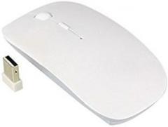 Gadget Deals White Sleek & Comfortable Wireless Optical Mouse (Two batteries free, USB)