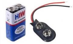 Geeta Enterprises 9 VOLTS HW BATTERY with Connector, HI WATT 100% 9V Long Life Battery