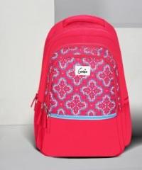 Genie Kleid School Bag for Girls. Pink backpack for women. More Volume, 3 zips, 36 L Laptop Backpack