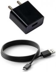 Genlig Made In India 2.1A Black Fast Charge f Mobile Charger (Cable Included)