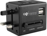 Gotrippin Universal Travel Adapter with Dual USB Charger Ports, International Worldwide Charger Plug for Phone, Laptop, Camera, Tablet Worldwide Adaptor