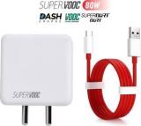 Homemo 80 W SuperVOOC 6 A Wall Charger for Mobile with Detachable Cable (Cable Included)