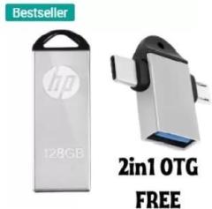 Hp V220 OTG 2IN 1 FREE 128 GB Pen Drive