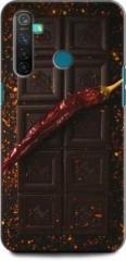 Indicraft Back Cover for Realme 5, RMX1911 CHOCOLATE BAR, BROWN, CHOCCY, NUTS, SWEET, PAPPER, CRUMB (Shock Proof, Pack of: 1)