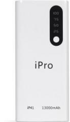 Ipro IP41 For Smartphones & Tablets With Innovative Digital Numeric Display 13000 mAh Power Bank