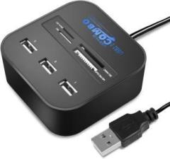 Jihaan Card Reader & 3 Port USB 2.0 Hub Card Reader