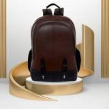 Justify Leather Laptop Bag Compact Water Resistant For School College Office Men & Women 20 L Laptop Backpack