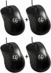 Lapcare Pack Of 4 Wired Optical Mouse (USB)