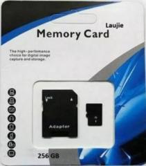 Laujie Black 256 GB MicroSD Card Class 10 120 MB/s Memory Card (With Adapter)