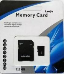 Laujie Black 512 GB MicroSD Card Class 10 120 MB/s Memory Card (With Adapter)