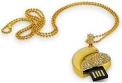 Microware Golden Heart Pandel Shape Designer Fancy 8 GB Pen Drive 8 GB Pen Drive